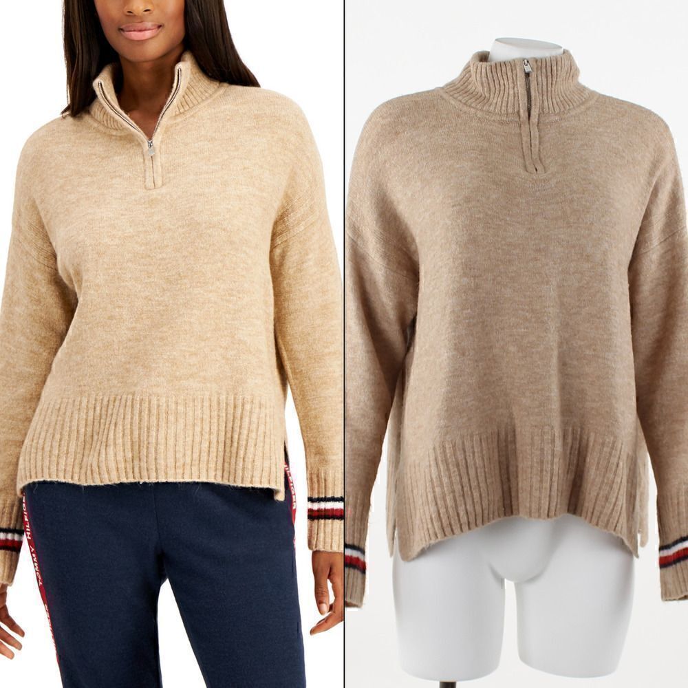 Tommy Hilfiger Mock-Neck Quarter-Zip Sweater